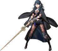 Artwork of Female Byleth from Fire Emblem: Three Houses.