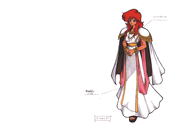 Concept artwork of a female Bishop in Genealogy of the Holy War.