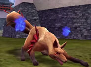 Kaden's battle model as a transformed Kitsune in Fates.