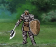 Battle model of Benner, an Axe Knight from Berwick Saga