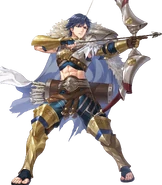 Artwork of Pivotal Blow Chrom from Fire Emblem Heroes by argon.