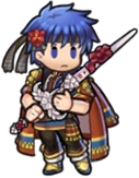 Ike's sprite as the Stalwart Heart in Heroes.