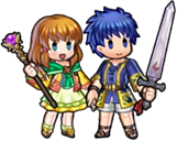 Close-Knit Siblings duo Ike and Mist's sprite from Heroes.