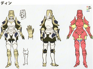 Concept artwork of the Female Paldin class from Fire Emblem: Three Houses.