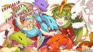 Artwork of Tiki and drakes from Dragalia Lost.