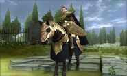 Slayde's battle model as a Paladin from Echoes: Shadows of Valentia.