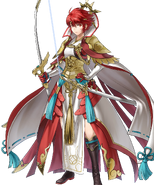 Artwork of Legendary Hinoka in Fire Emblem Heroes by Senri Kita.