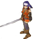 Map model of the female Swordmaster class from Radiant Dawn.