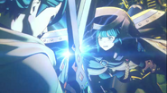 Alfonse fighting Reginn in the Book V opening cinematic.