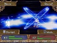 Merric casting Starlight on Gharnef in Shadow Dragon.