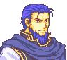 Hector’s portrait at the end of Fire Emblem: The Blazing Blade