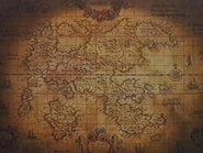 Archanea Map as it appears in the Fire Emblem anime in the Opening Sequence.