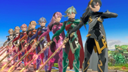 Different palettes for Corrin in Super Smash Bros. Wii U.