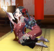 CG artwork of Nina in the Hoshidan Festival of Bonds DLC episode donning a Japanese yukata.