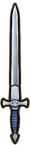 In-game model of the Silver Sword from Heroes.