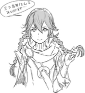 Lucina's hair in braids from Yusuke Kozaki's twitter.