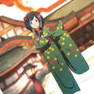 CG artwork of Midori in the Hoshidan Festival of Bonds DLC episode donning a Japanese yukata.