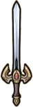 In-game model of the Falchion wielded by Marth from Heroes.