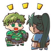 Sain and Lyn from the Fire Emblem Heroes guide.