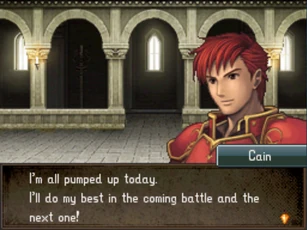  gaining a temporary stat boost from an Everyone's Conditions event, as shown in the fan translation.