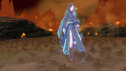 Soren's battle model as an Emblem in Engage.