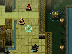 The Thief Staff being employed to raid the contents of a Chest in New Mystery of the Emblem.