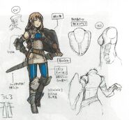 Concept artwork of the female variant of the Mercenary class from Awakening.