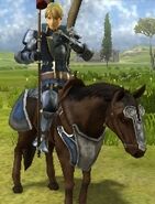 Clive's battle model as a Cavalier in Echoes: Shadows of Valentia.