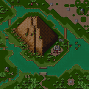 Chapter 3 map from Fire Emblem: Mystery of the Emblem.