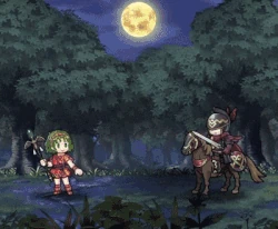 Tina attacking with Thief in Heroes.