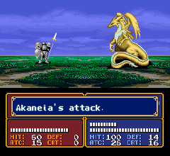 Animation of Tiki using the Breath of Fog on an enemy Knight in Mystery of the Emblem.