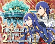 Fire Emblem Heroes Second Anniversary art by Yamada Kotaro.