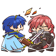 Marth and Michalis from the Fire Emblem Heroes guide.