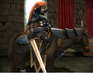 Severa's battle model as a Dark Knight in Awakening.