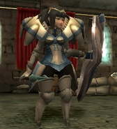 Tharja's battle model as a Knight in Awakening.