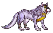 Nailah's wolf sprite from Fire Emblem Heroes.