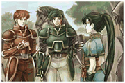 Lyn and Tactician meet Caelin Knights