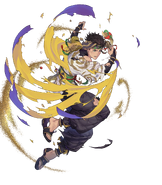 Artwork of Golden Breeze Claude from Fire Emblem Heroes by Nishiki Areku.