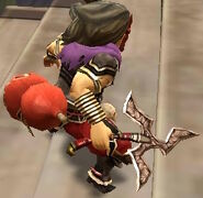 An enemy Oni Savage wielding the Steel Star Axe in Fates.