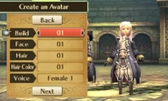 Female Robin in Fire Emblem Awakening with the default build, face, hair, and hair color.