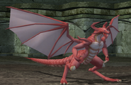 Battle model of Ena as a transformed Red Dragon in Path of Radiance.