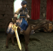 Chrom's battle model as a Bow Knight in Awakening.