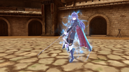 Lucina's battle model as an Emblem in Engage.