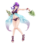 Artwork of Lute as a Summer Prodigy from Fire Emblem Heroes by Kouji Seo.