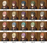 Possible hair colours for Robin.