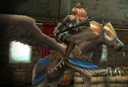 Lissa's battle model as a Pegasus Knight in Awakening.