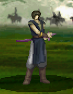 Battle model of Vega, a male Sword Fighter from TearRing Saga.