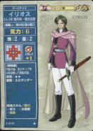 Ilios as a Level 10 Mage Knight in the Fire Emblem TCG.