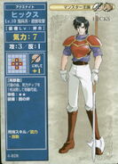 Hicks as he appears in the TCG as a Level 10 Axe Knight.