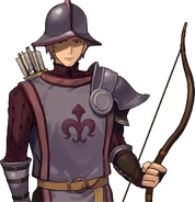 Generic class portrait of an Archer from Echoes: Shadows of Valentia.